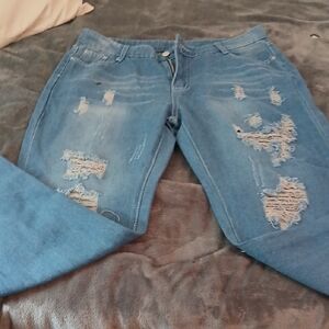 Distressed Blue Women's Jeans